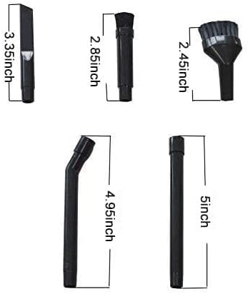 EZ SPARES Micro Cleaning Nozzle Kit,Micro Vacuum Attachment,Universal Vacuum Cleaner Attachment,Mini Micro Kit Keyboard Crevice Cleaning Tool Brush Kit,for Compact Wet Dry Shop Vacuum,Storage Bag Inc