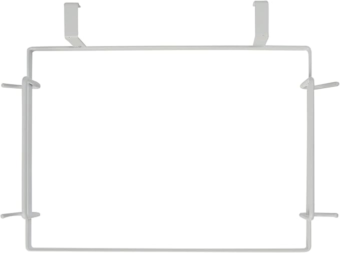 Household Essentials Metal Over the Door Trash Bag Holder, White
