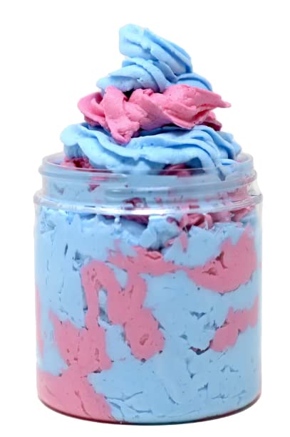 Marbela Cosmetics Whipped Body Soap Cotton Candy - Moisturizing Foaming Body Wash & Shaving Cream - Vegan Handmade Bath Soap 150 g