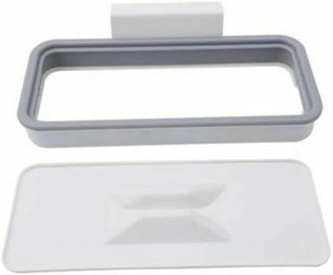 Hanging Trash Bag Holder with Lid Over Cabinet Garbage Bag Rack for Kitchen, Trash Holder with Lid