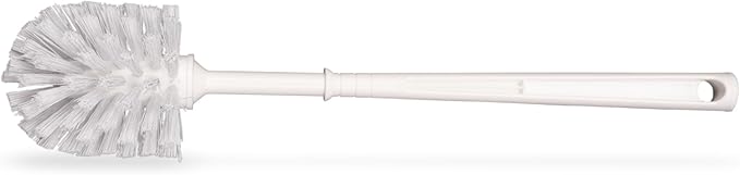 Sparta Flo-Pac Toilet Bowl Brush for Commercial Restrooms, Heavy Duty Toilet Brush with Plastic Handle for Bathrooms, 11 Inches, White