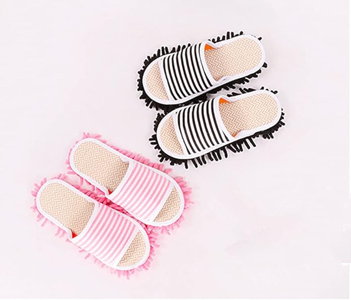 Microfiber Slippers Floor Cleaning Mop House Dust Detachable Mopping Shoes Cleaning Tool Unisex Open Toe