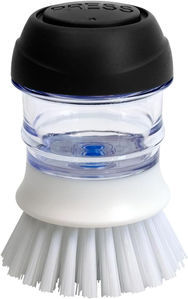 CELOX Soap Dispensing Dish Brush, Kitchen Brush for Pot Pan Sink Cleaning