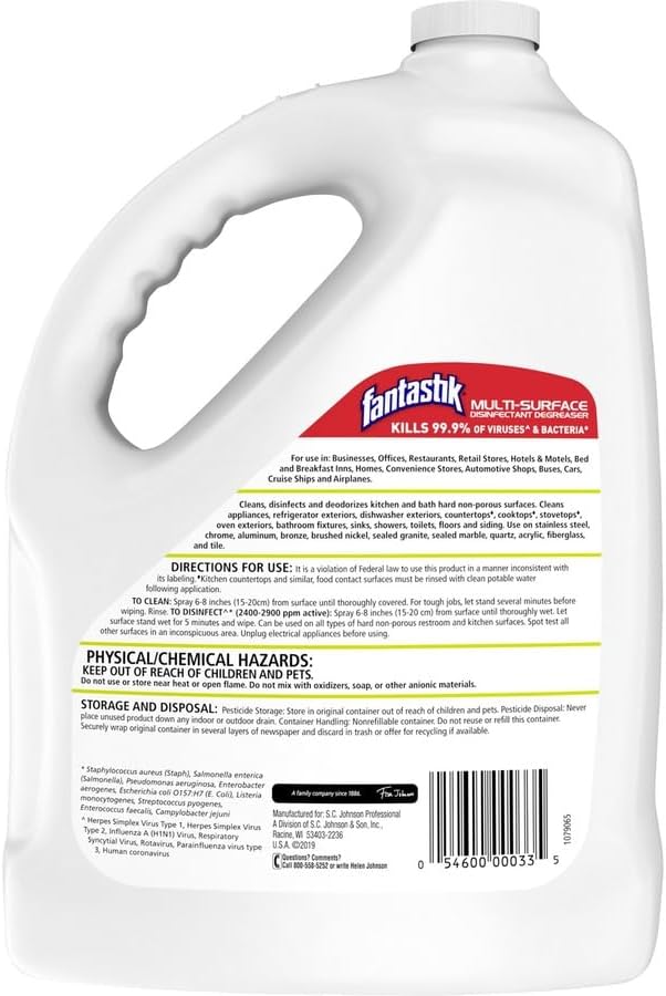 Fantastik Lemon Power Antibacterial Cleaner, 128 Fl Ounce