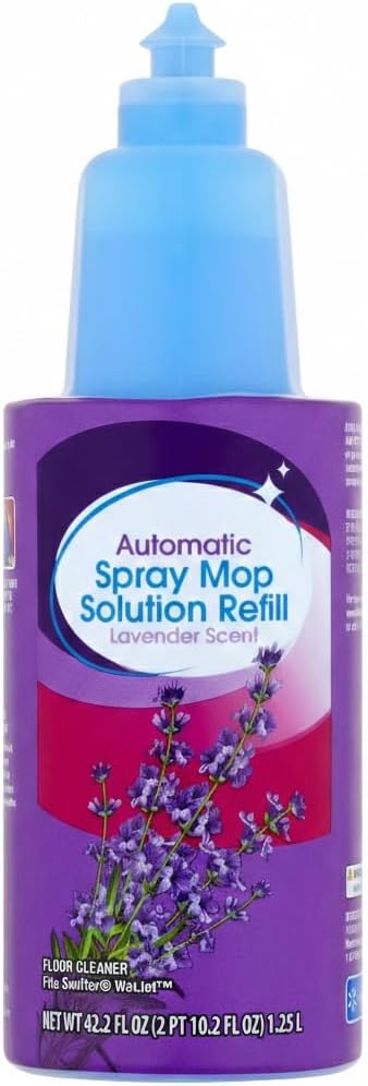Auto Spray Mop Floor Cleaning Solution Refill, Lavender Scent Multi-Surface Floor Cleaner Liquid for Spray Mops, Streak-Free Shine, Ready-to-Use Formula, 42 fl oz Bottle (pack of 1)