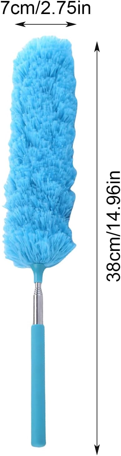 Fiber Dusting Brush, Multifunctional Extendable Dusting Wand, Washable Ceiling Duster, Cobweb Ceiling Duster with Extension Pole, Cleaning Feather Dusters for Cleaning Ceiling Fan Furniture