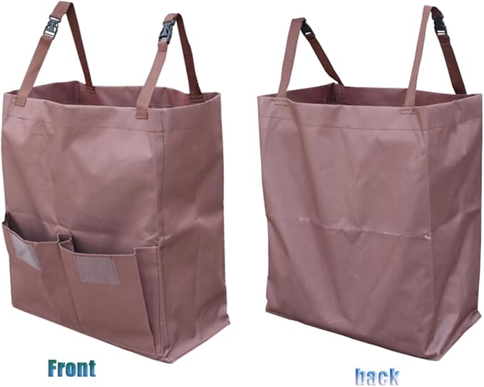 Multipurpose Housekeeping cart Bag Separate Storage Bag,Replacement Janitorial cart Bag,Organizer Housekeepers Cart Sorting Pocket, Used for Material Storage Transport (Brown)