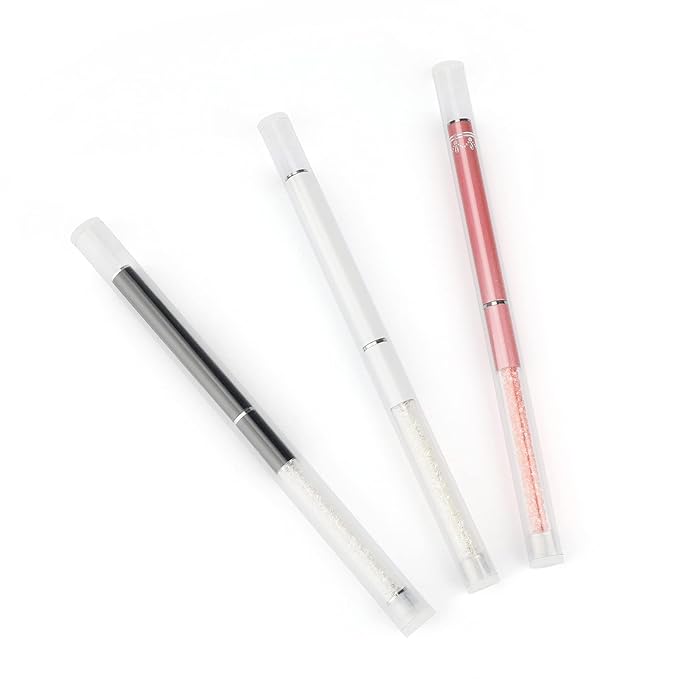 G2PLUS 3PCS Eyebrow Brushes with Cap, Portable Brow Brush, Eyelash Mascara Brushes Wands Applicator Makeup Tools for Travel (Multi-colored)