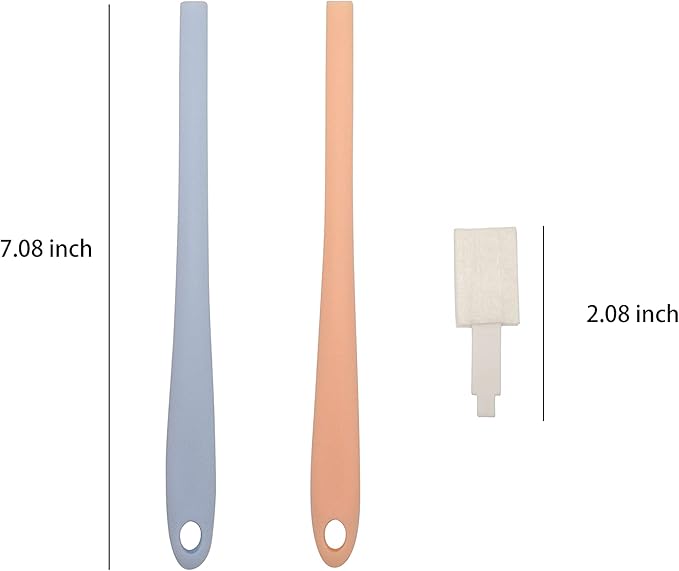 Disposable Toilet Brush Set Groove Cleaning Bursh Contains 2 Handles and 50 Toilet Brush Refill Heads Crevice Cleaning Brush Toilet Swab Toilet Scrubber Cleaning Brush Bathroom Toilet Cleaning Tools