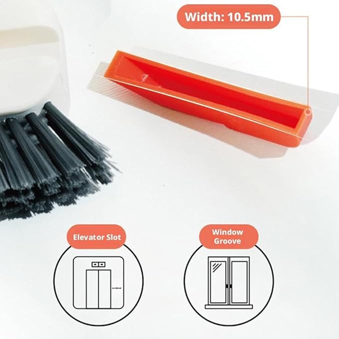 2 in 1 Groove Cleaning Brush, 2025 New Window Track Cleaning Tools, Multifunction Window Track Cleaner with Hard Bristle and Hidden Scraper, Crevice Brush for Window