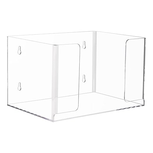 Extra Large Trash Bag Dispenser Roll Holder, Wall Mount Acrylic Garbage Bag Dispenser Roll Holder for Kitchen Cabinet, Trash Waste Bin Liners Organizer Under Sink, Clear