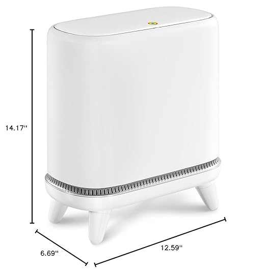 JUDRDO Bathroom Trash Can with Lid, Vacuum Adsorption Small Garbage Can 3.2 Gallon Press Top Lid Trash Bin with Legs Waterproof Waste Basket for Bathroom Bedroom Office Home RV