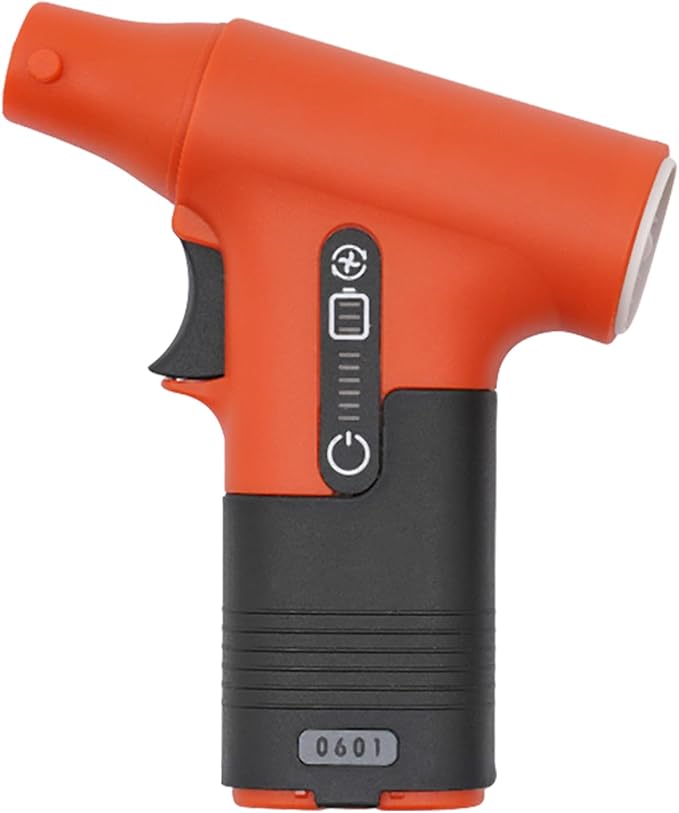 Electric Air Duster, 13000RPM Compressed Blower Fan Multi-Functional Tiny Electric Cleaner 3 Speeds Adjustable Rechargeable Air Blower for Keyboard PC Deep, Car, Home Cleaning (Orange)