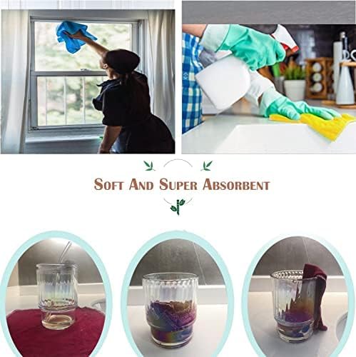Reusable Paperless Paper Towels - Zero Waste Eco Friendly Washable Paper Towel,Lint Free Highly Absorbent Kitchen Cleaning Cloths,30 Pack Fast Drying Solid Color Cloth Napkins 10x10 Inches