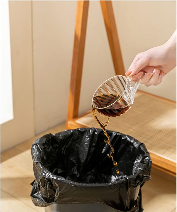 4 GALLON Bathroom Trash Bags Black, 5 Rolls/100 Counts Small HANDLES Garbage Bags for Office, Bathroom Wastebasket Waste Bin Black Portable Rubbish Bags (Black 100 Counts)