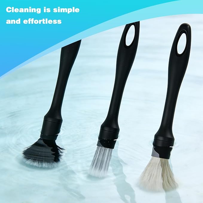 Bittwee Car Detailing Brush Kit, 5PCS Soft Bristle Multi-Use Vehicle Air Vent Detailing Wash Brushes, Automotive Interior or Exterior Cleaning Kit, Universal for SUV Automobile Truck