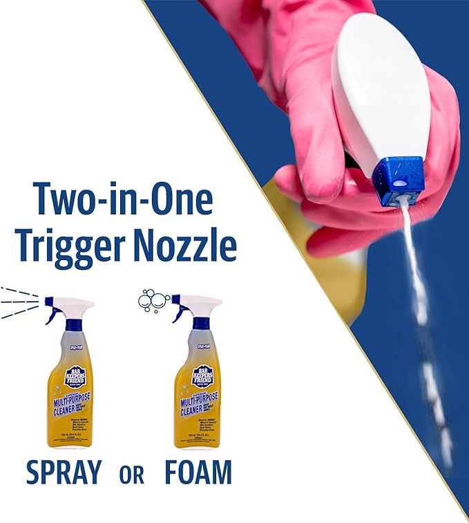 Bar Keepers Friend Soft Cleanser 26 oz + Spray & Foam Multipurpose MORE Spray Cleaner 25.4 oz, Multi Purpose Cleaner Bundle, Removes Grease, Rust Stains, Soap Scum & More in Home & Outdoors