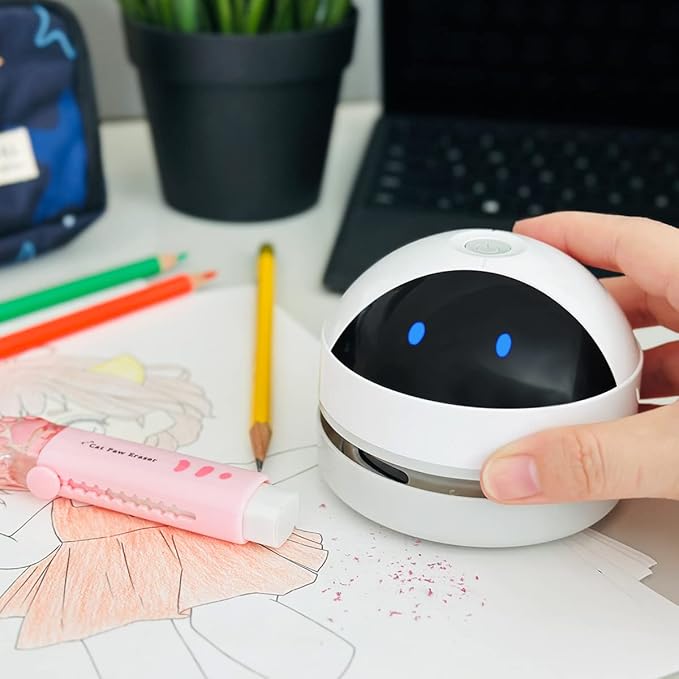 allydrew Mini Portable USB Desktop Vacuum, Robot