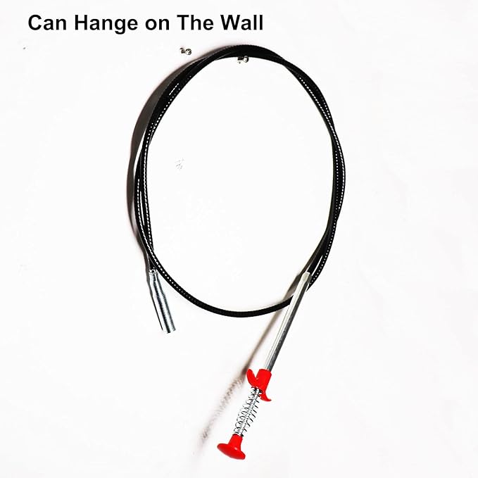 Drain Snake Drain Clog Remover Flexible Grabberable Pick Up Cleaning Tool Reacher Claw Stick, Drain Auger Grab Trash Hairs from Drain,Sink,Bathroom Tub Toilet Hose (79 Inch Drain Snake Tool)