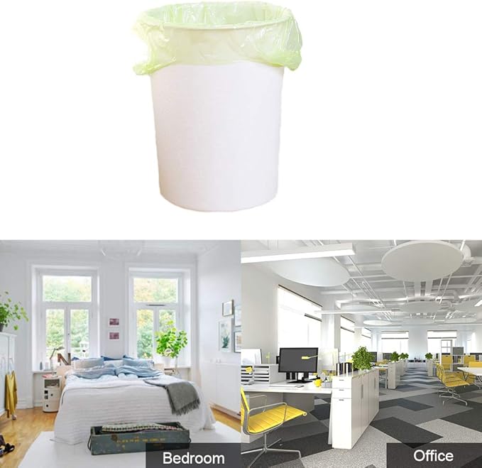 Trash Bags Biodegradable,4-6 Gallon Trash bags Recycling & Degradable Garbage Bags Compostable Bags Strong Rubbish Bags Wastebasket Liners Bags for Kitchen Bathroom Office Car(100 Counts,Green)