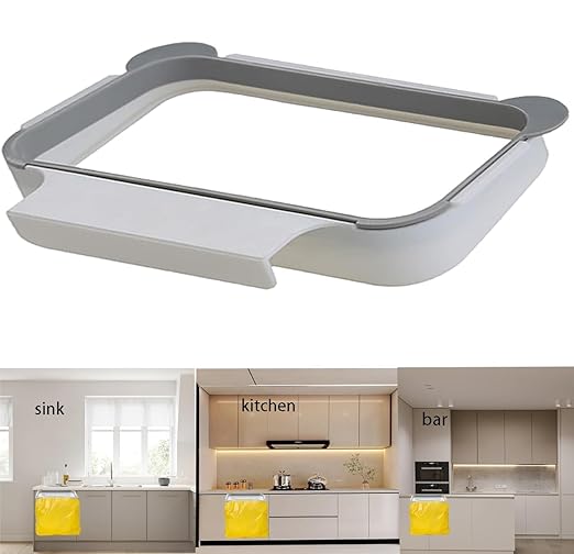 NeilBee Stylish Cute Hanging Trash Bag Holder fits Kitchen cabinets Perfectly, Drill-Free and Tool-Free for Fast Installation, Effectively Freeing up Kitchen Counter and Cabinet Space.