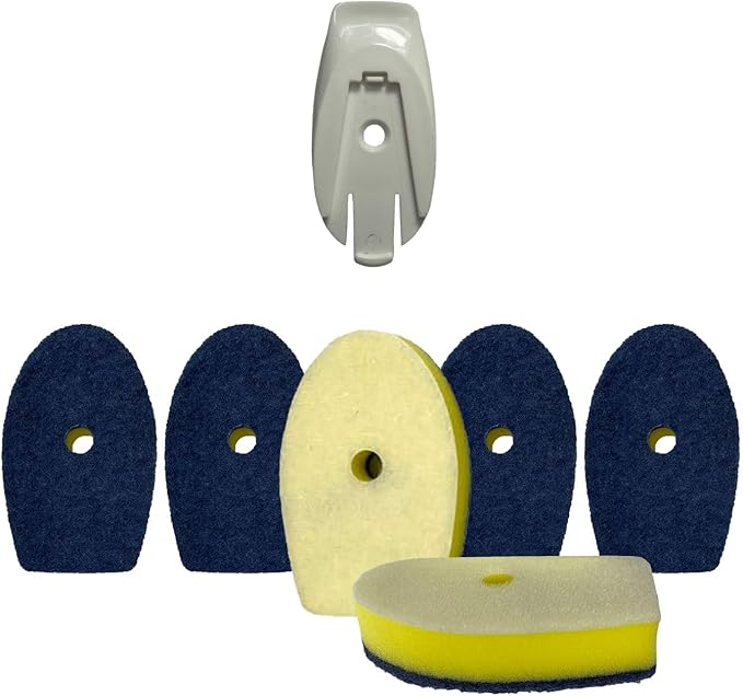 Smilyeez No-Plastic Non-Scratch Sponge Refill for OXO Good Grip Dishwand (Packs of 6) Throw Away The Sponge, NOT The Plastic