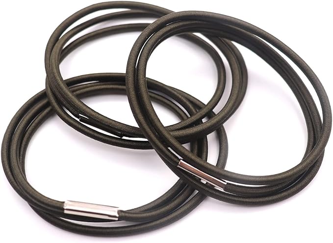 Trash can bag holder bands, trash can rubber bands set of 3, High elastic rubber band Fits 13 to 30 Gallon Trash Cans, Olive Green