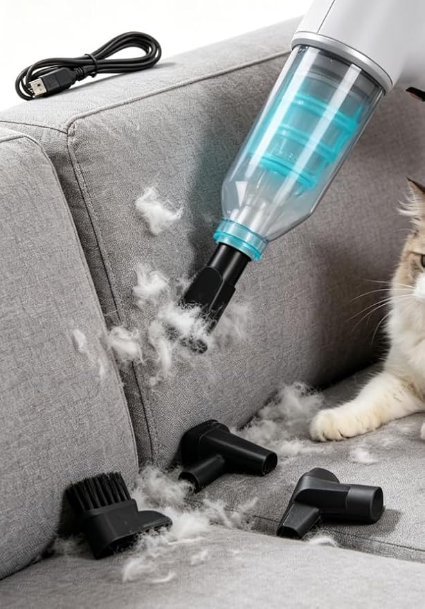 Cordless Handheld Vacuum Cleaner, Portable Rechargeable Mini Vacuum, Powerful Suction Hand Held Vacuum for Car Home Office Pet Hair Dust Cleaning