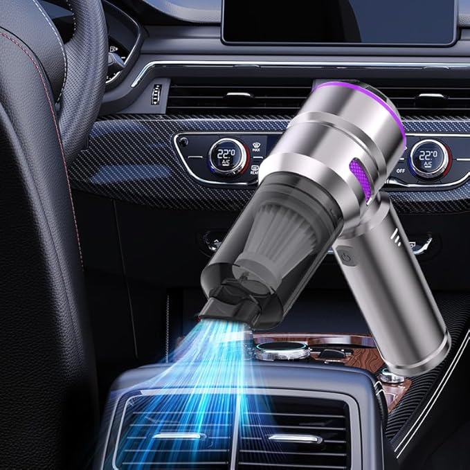 Handheld Car Vacuum Cordless, 16000Pa High Power Vacuum Cleaner and Air Duster, 2026 Upgrade 4-in-1 Portable Vacuum with 10 Multi-Nozzles for Small Jobs, Car, Home, Desk, Keyboards