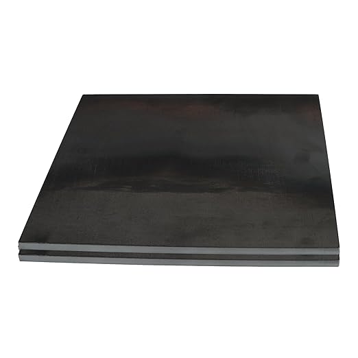 Weldable 5/16 Inch Hot Rolled Mild Steel Plate Mill Finish (12 x 12 Inch, Pack of 2) - Made in USA