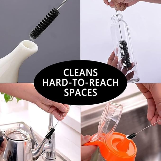 Utoolmart Steel Wire Tube Brush, Stainless Steel Spiral Power Bottle Cleaning Brush Long-Handle Bristle Pipe Cleaning Tool, 2.0-inch Diameter 12-inch Length, 2pcs