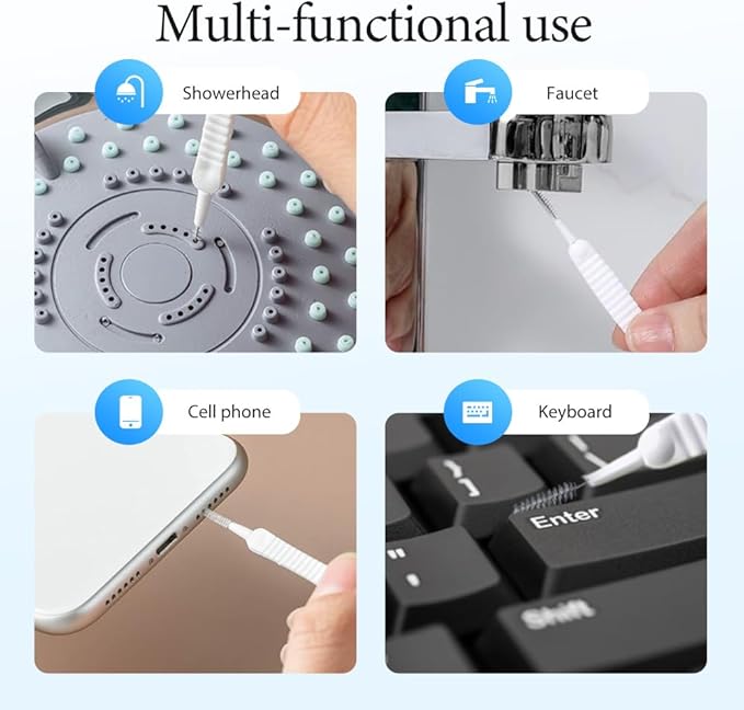 Shower Head Cleaning Brush for Small Hole, 2026 Upgrade Gap Hole Anti-Clogging Cleaning Brush, Multifunctional Shower Head Cleaning Brushes for Household Bathroom (40 Pcak)