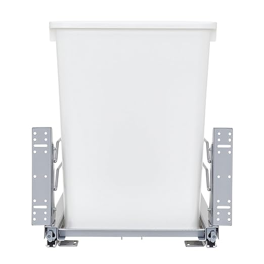 Rev-A-Shelf Double Pullout Trash Cans for Under Kitchen Cabinets 35 Quart 8.75 Gallon with Soft-Close Slides, 14.5" Min Opening, 53WC-1835SCDM-211