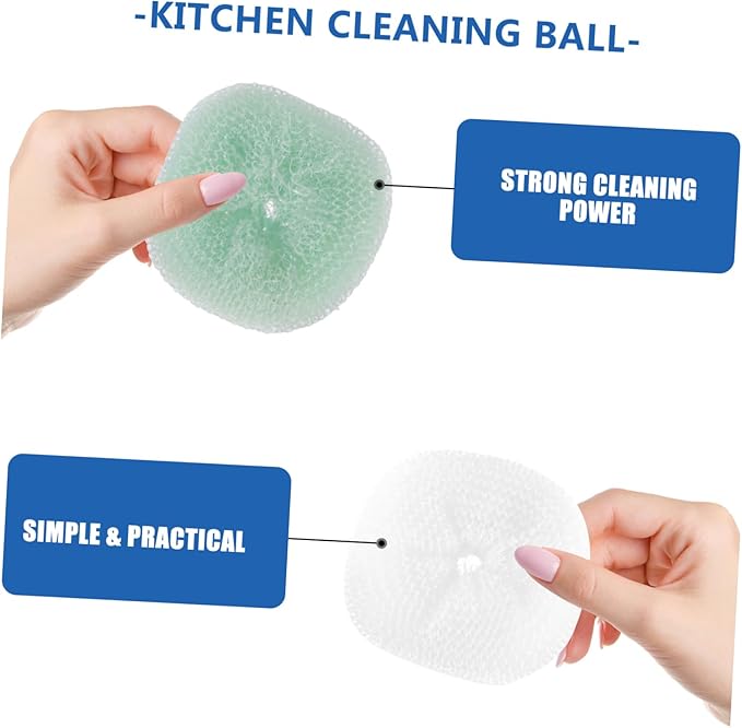 36pcs Multi-Functional Cookware Cleaning Balls Durable Non-Corrosive Scouring Balls for Kitchen Use Compact and Lightweight Dish Scrubbers for Pots and Bowls Cleaning