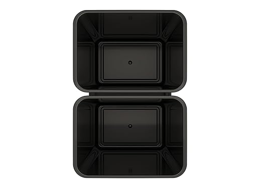 Rev-A-Shelf Double Pullout Trash Cans for Full Height Kitchen Cabinets 50 Quart 12.5 Gallon with Soft-Close Slides, 14.5" Min Opening, 53WC-2150SCDM-218