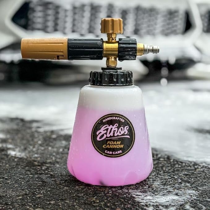 Ethos Foam Cannon Pro V2 for Pressure Washer – Adjustable Car Foam Sprayer with with 1/4” Quick Connector – Heavy Duty Foam Cannon for Gas and Electric Pressure Washers