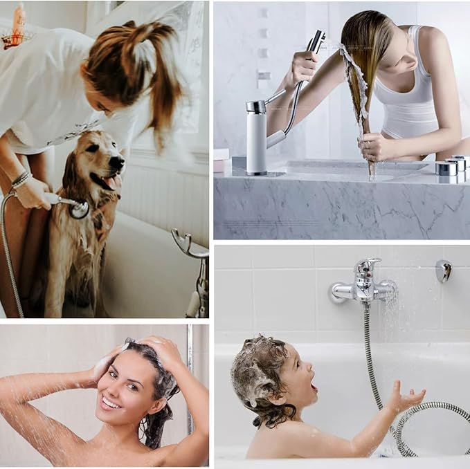 Seatery 2PCS Shower Hair Drain Catcher/Strainer/Cover/Filter/Trap, Hair Stopper Floor Drain, Stainless Steel with Silicone Edge Drain Protector, Black, 4.75 Inch Diameter