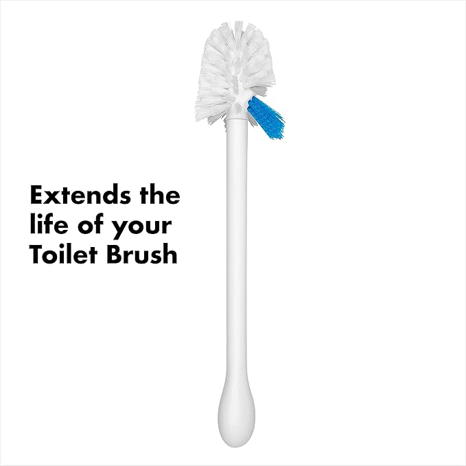 OXO Good Grips Toilet Brush with Rim-Cleaner Replacement Head Refill (Pack of 2)