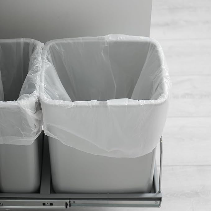 Small Trash Bags 4 Gallon - 105 Count 4 Gallon Trash Bag, Unscented Small Garbage Bags Bathroom Trash Bags, White 4 Gal Small Trash Can Liners