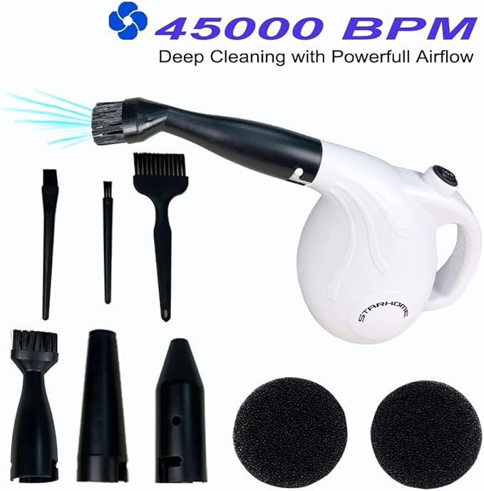 3.0 Durable ABS Electric High Compressed Air Duster, Computer Cleaner Blower, Keyboard Cleaner, Electronic Devices,and Laptop Cleaner Replaces Compressed Air Cans for Cleanning Hair,Crumbs,Scraps