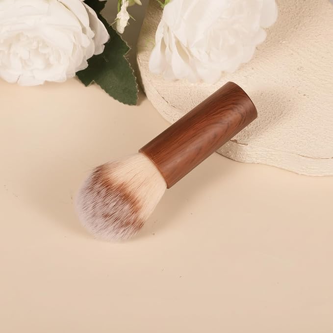 Nail Art Dust Brush Powder Remover Brush with Wooden Handle Manicure Dust Clean up Tool for Acrylic UV Gel Nail Arts Soft Makeup Brushes Blush Brushes Cosmetics Blending Liquid Foundation