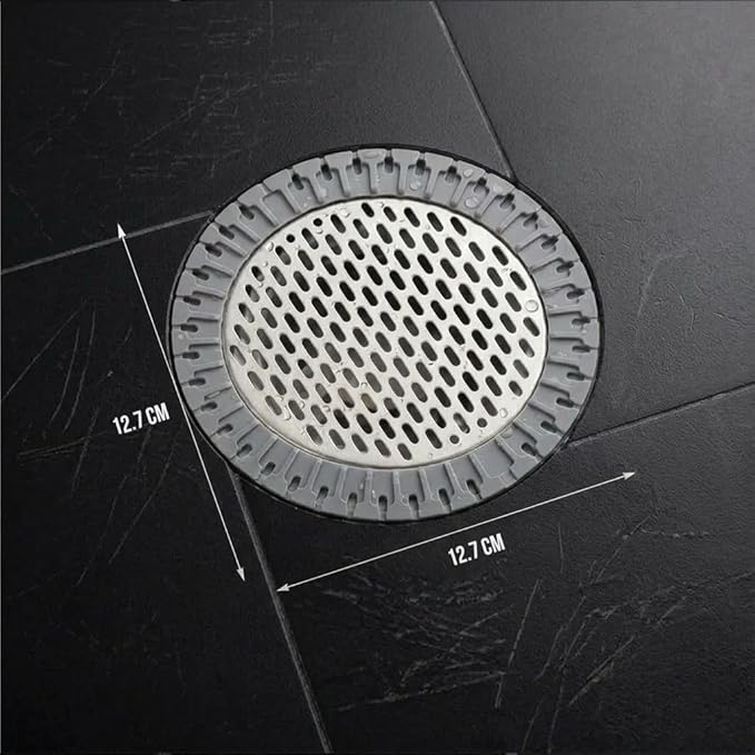 2 Pack Round Shower Drain Hair Catcher Stainless Steel | Anti-Clog Hair Stopper for Bathroom & Tub | Non-Slip Suction Cups | Easy-Clean Drain Protector