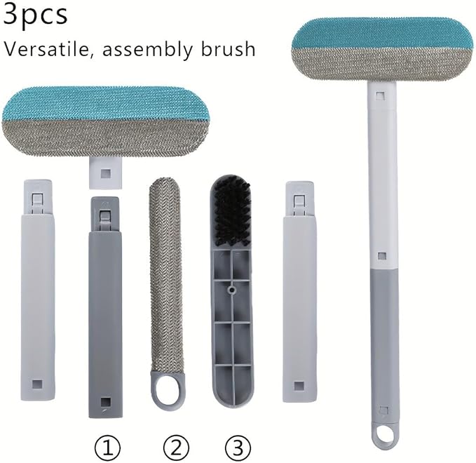 Pet Hair Remover โ 4-in-1 Reusable Dog & Cat Hair Removal Tool, Extra Long Handle (23.4"), 2-Pack (Value Set), No-Bend Lint Brush for Furniture, Couch, Carpet, Car Seats & Window Screens