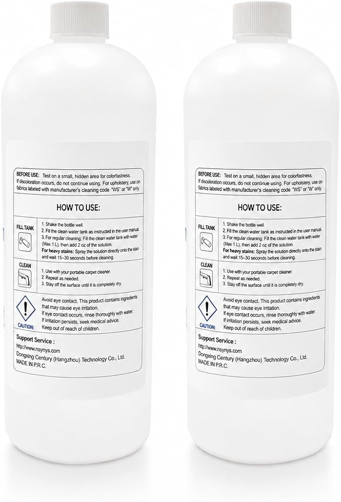 UltraX Spot & Stain Solution for Carpet & Upholstery, Deep Cleaning Formula for Tough Stains & Odors, Low Residue, best with DEARBBEE Portable Carpet & Upholstery Spot Cleaner Machine, 2-Pack
