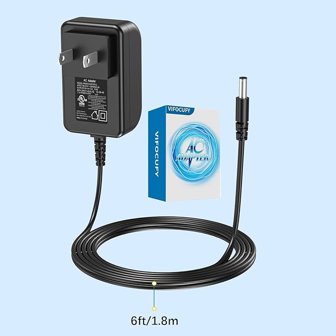 Power Cord for Turbo Scrub 360 Scrubber Brush Spin RH030 TSDX-MO6 TS-MC63 TSDX-M06 SW059075A AC Adapter Charger Power Supply with UL Listed
