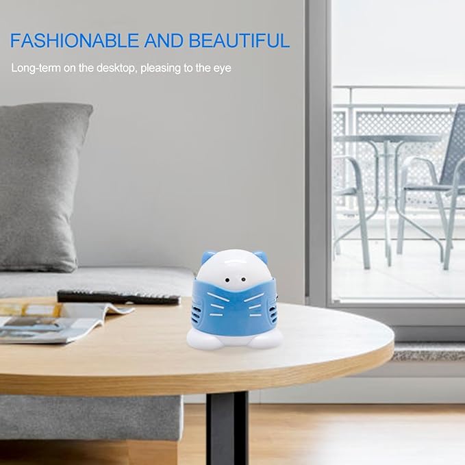 Cartoon Desktop Vacuum Cleaner Clean Excess Drill Tools Mini Cleaning Machine (Extractor - Blue)