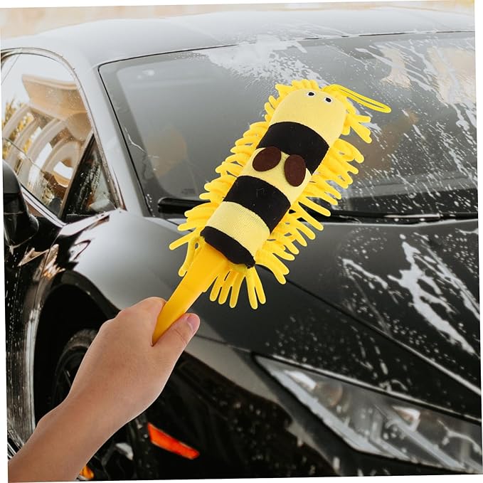 Zerodeko Animal Shape Microfiber Duster Ceiling Fan Cleaning Brush Car Wash Mop Kit Dust Removal Easy to Store Multipurpose Car Cleaning Tool