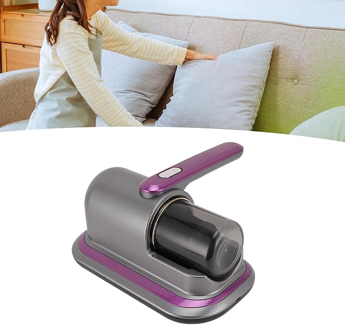 Mattress Vacuum Cleaner, 12Kpa Suction Bed Vacuum Cleaner with UV Light,Handheld Bed Vacuum Cleaner with Smart Dust Sensor, HEPA Filter, Effectively Cleans Bedding, Sofas, Carpets
