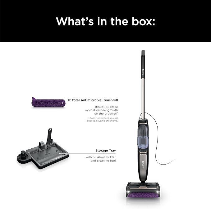 Shark SD201 Steam Pickup 3-in-1 Steam Mop Picks Up Debris, Deep Scrubs, & Steam Sanitizes All At Once, Lightweight Steam Cleaner for Home w/Sealed Hard Floors like Hardwood, Tile & Laminate (Renewed)