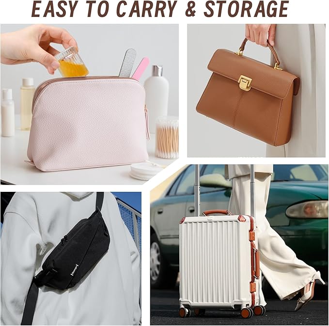 Perfume Bottle Atomizer 30ML Refillable Fine Mist Spray Bottles, Empty Glass Essential Oil Container for Travel, Handbag or Date, With Storage Bag & Funnels(Modern)